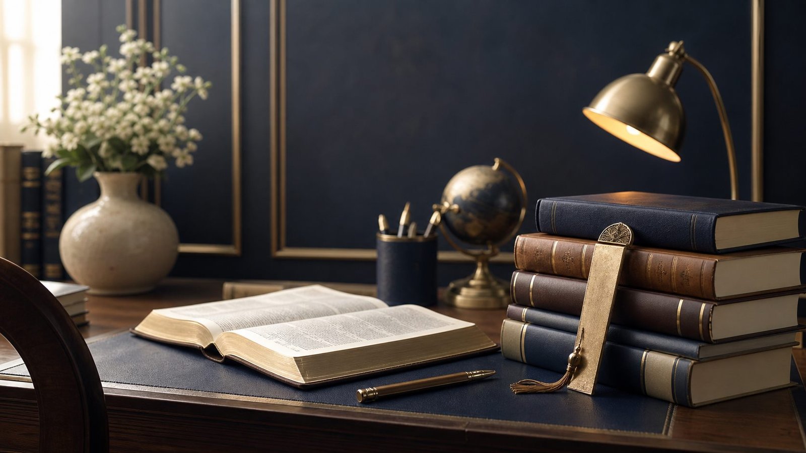 Premium author study with Bible and books